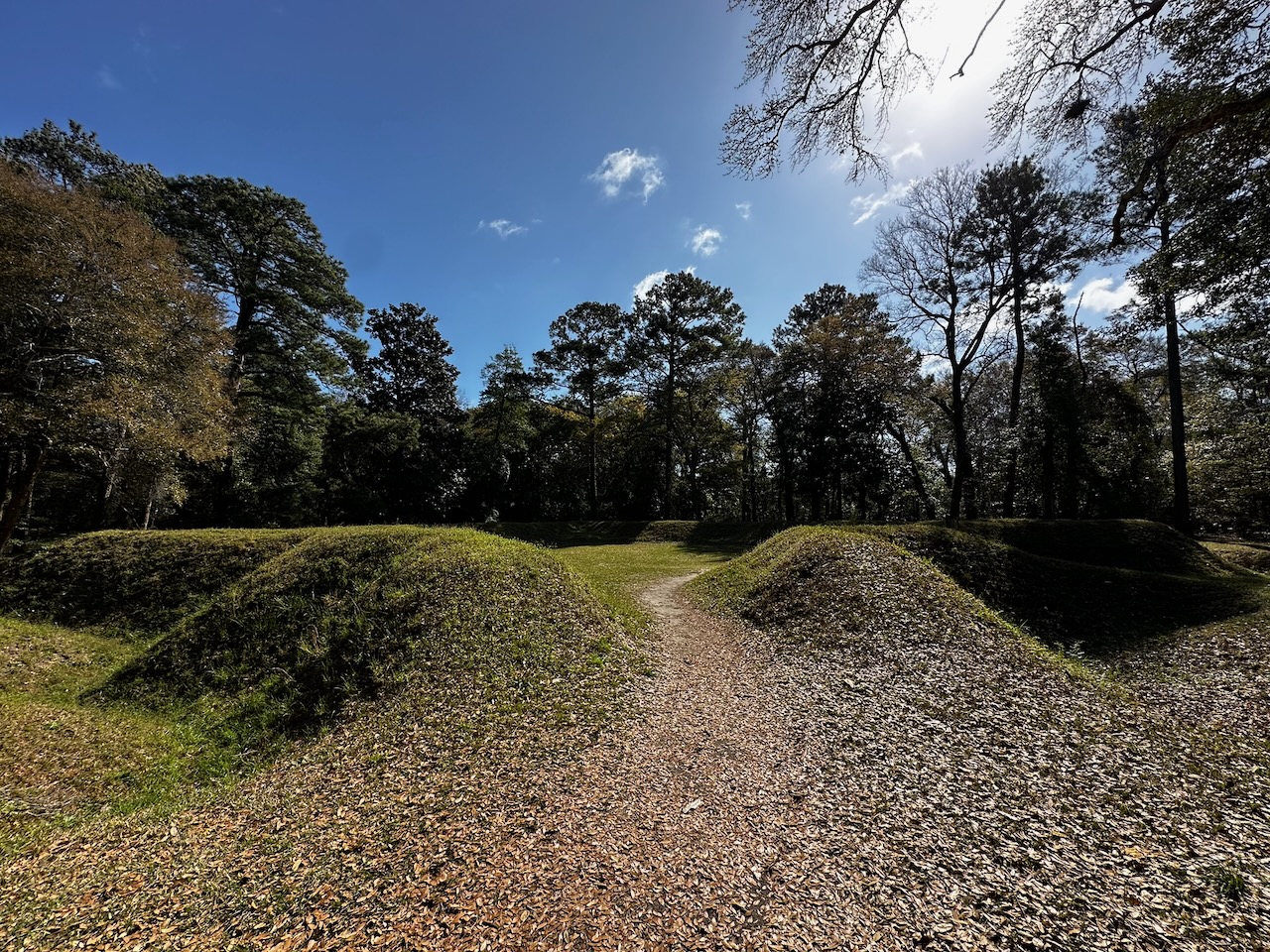 Reconstruction of 1855 earthwork fort.