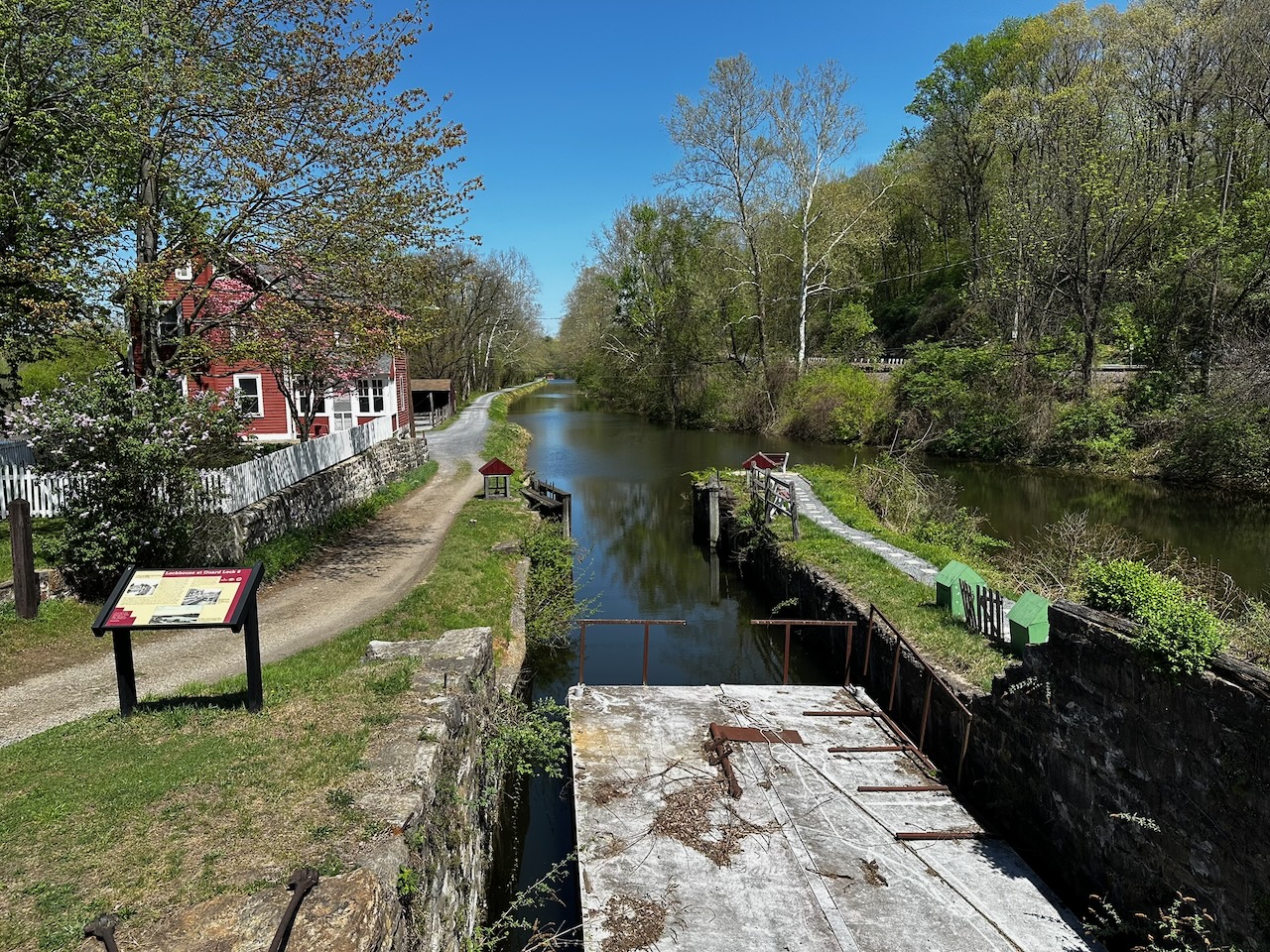 Lehigh Canal, with towpath visible